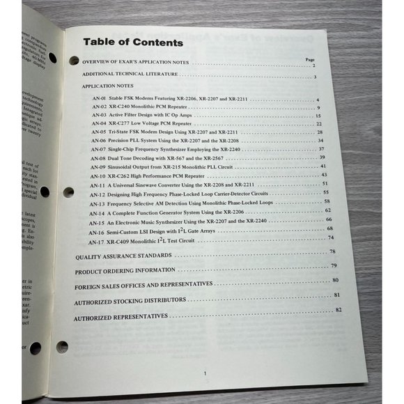 Exar Applications Data Book Booklet User Manual Vintage 1979 Modems Repeaters - Picture 3 of 6